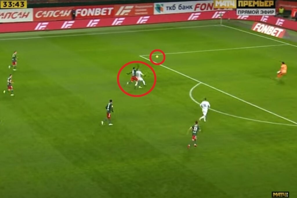 Скриншот с трансляции matchtv.ru