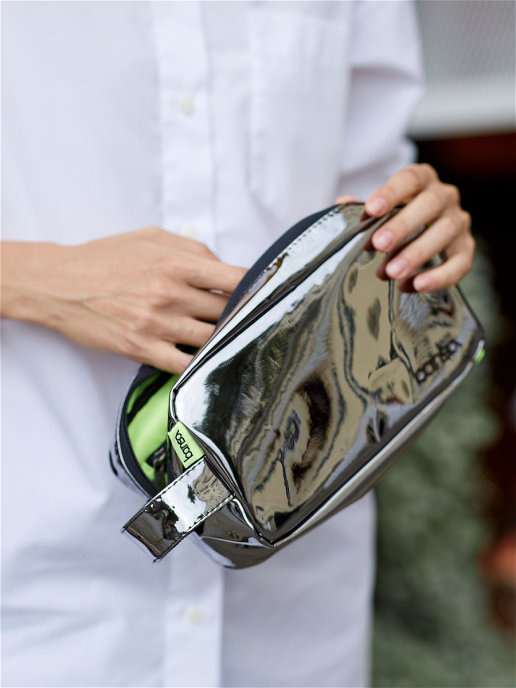 Bansa / Несессер голографический Миррор Хром/Косметичка/ Косметичка женская/Органайзер/Для девушек/Для мамы