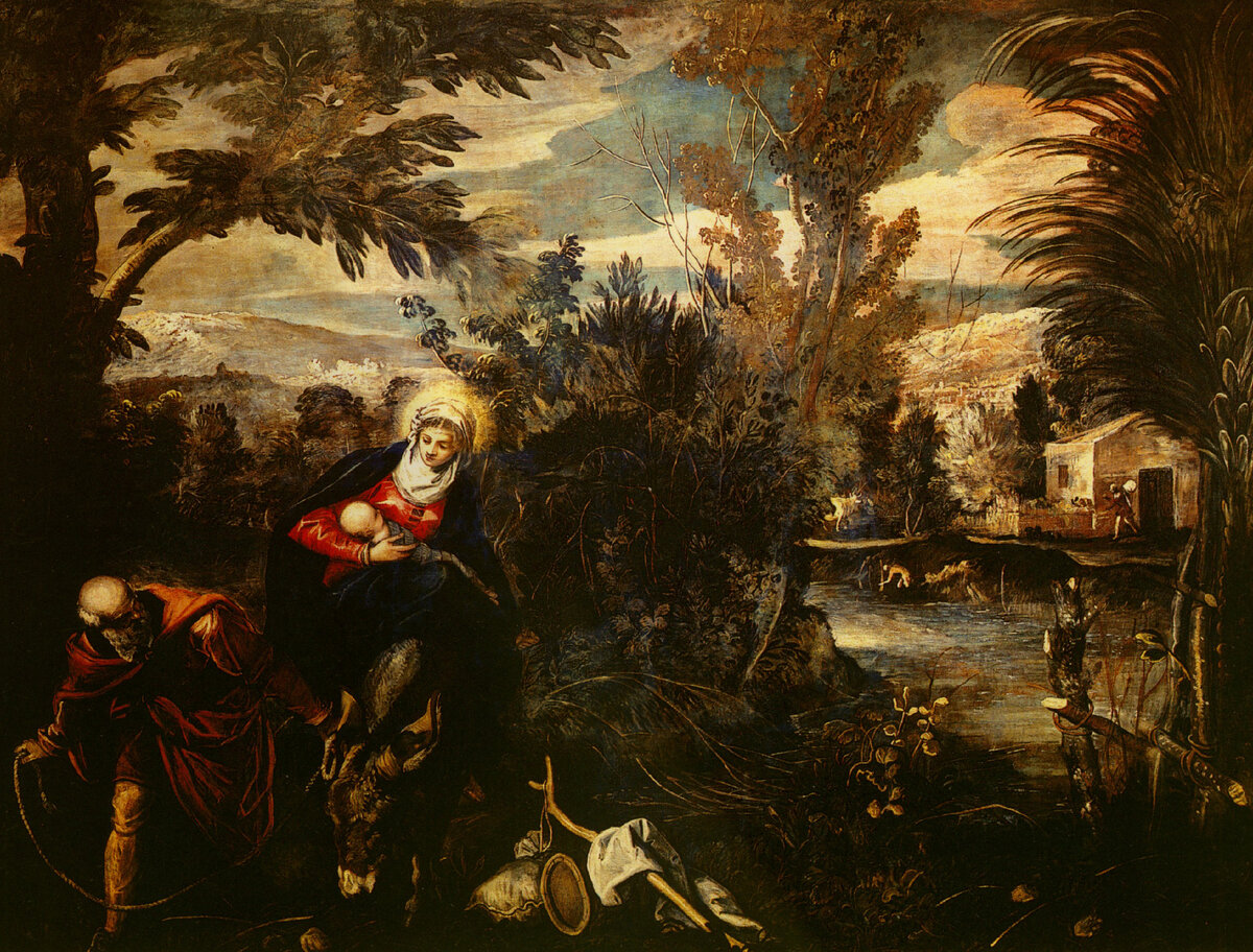 Тинторетто «Бегство в Египет» 1587 год