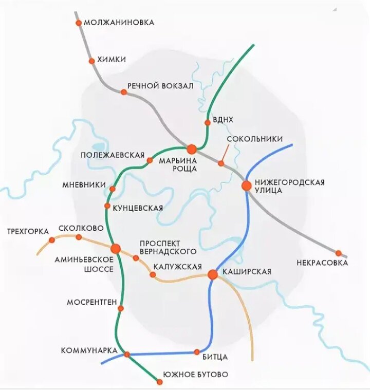 Молжаниновская линия метро схема