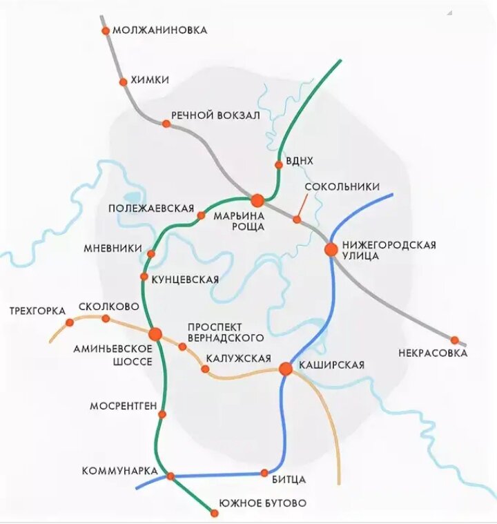 Бутовская линия метро схема