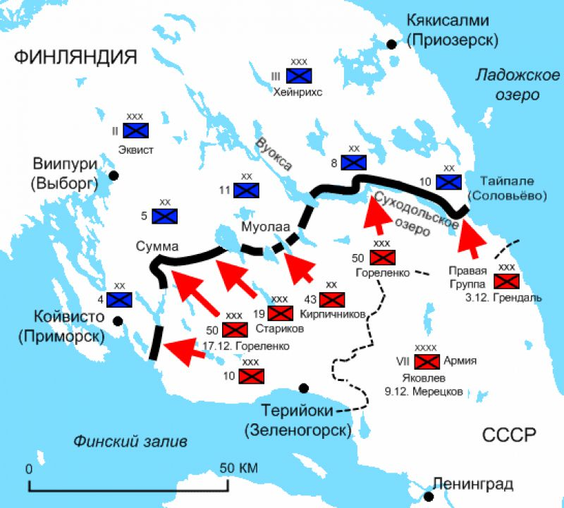 Финская карта карельского перешейка до 1939