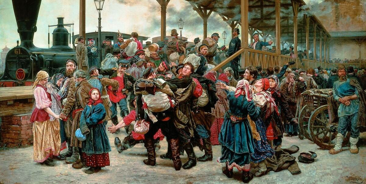 Константин Савицкий «На войну», 1888 год 