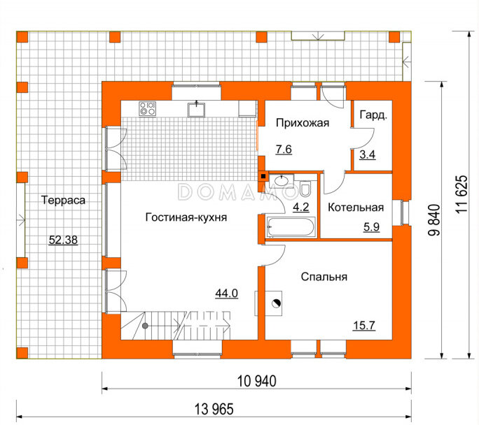 План 1 этажа
