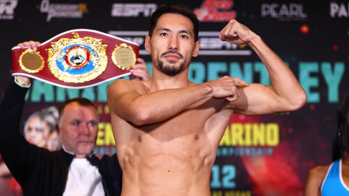    Боксер Жанибек Алимханулы:Mikey Williams/Top Rank Inc via Getty Images