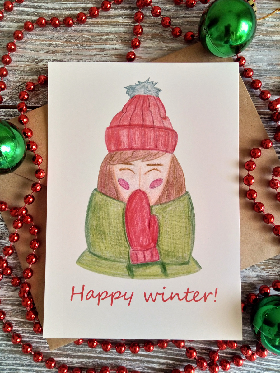 Открытка Happy winter!/Счастливой зимы!