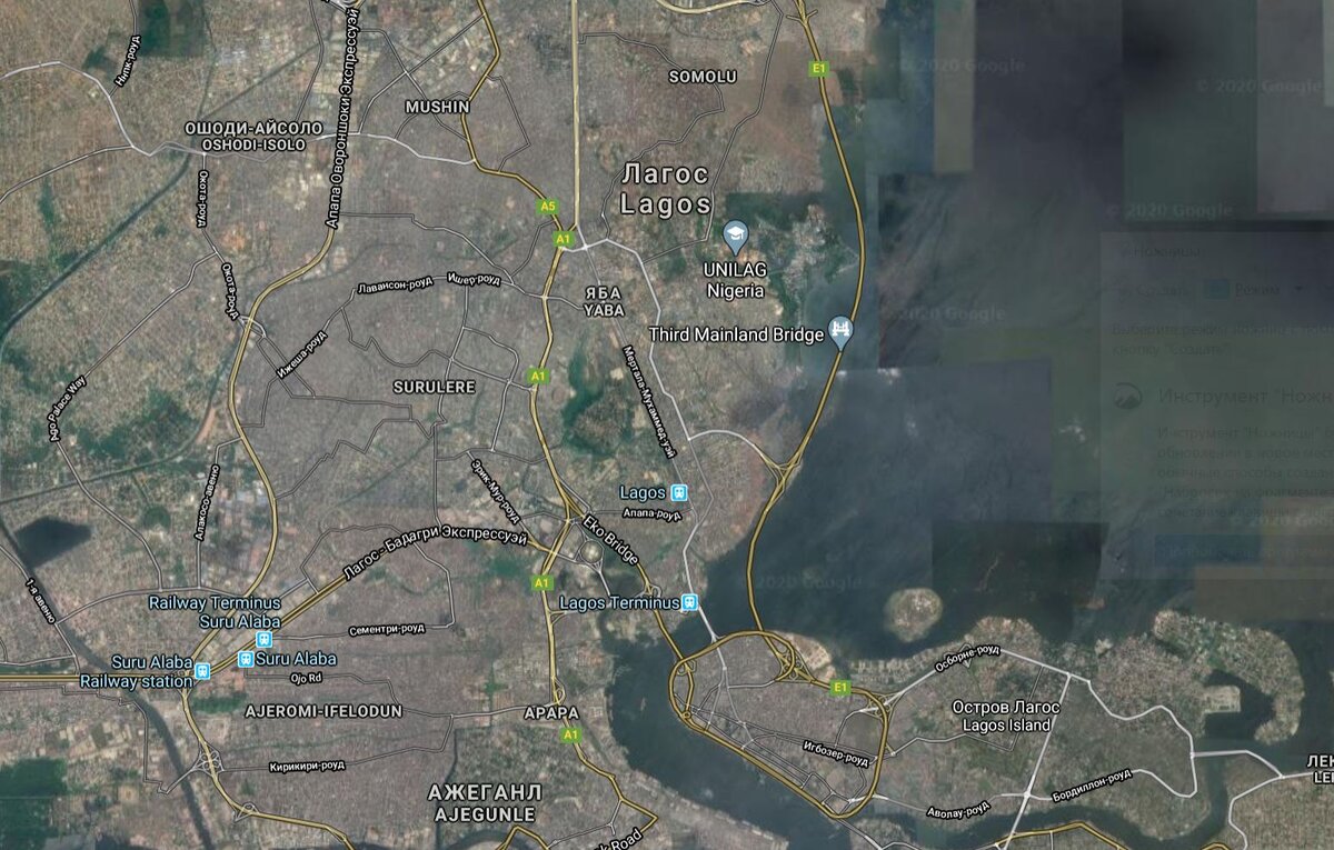 Third Mainland Bridge co спутника