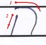 Буква ה письменная