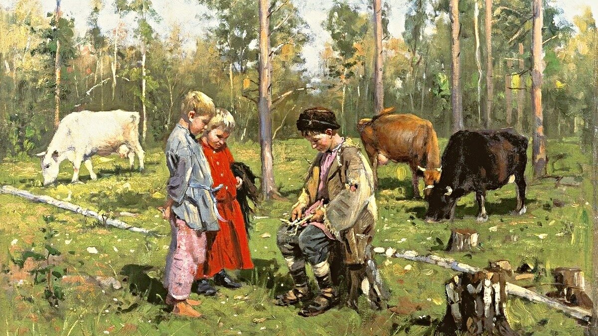 Владимир Маковский крестьянские дети