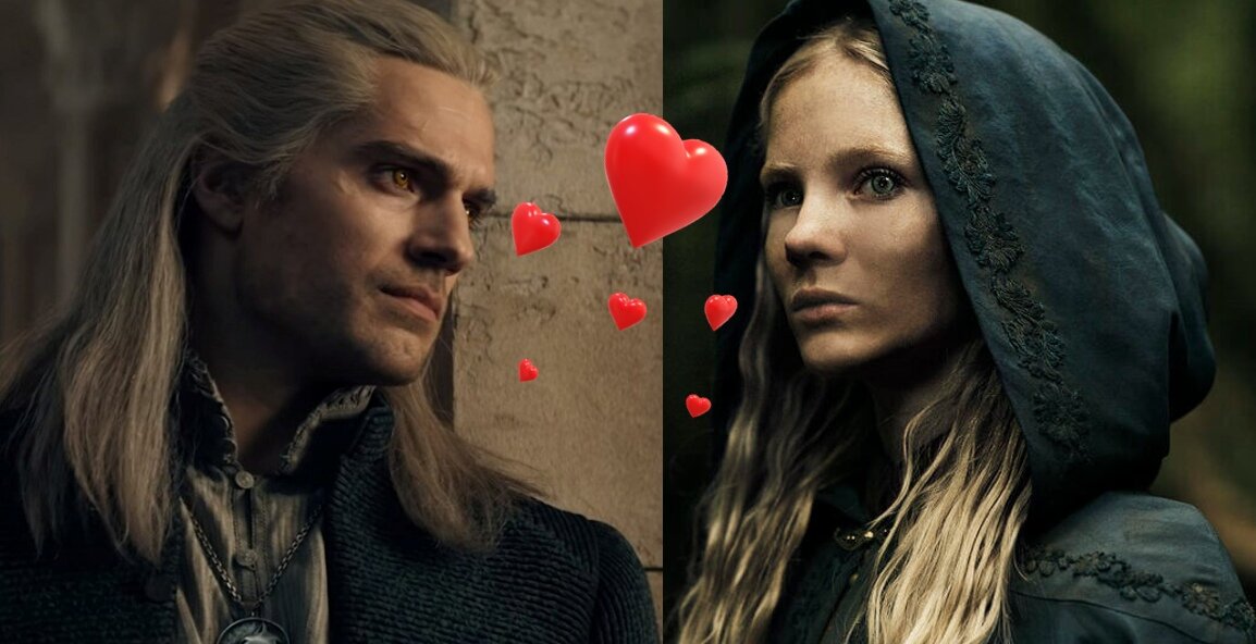 Генри и Фрейя в ролях Геральта и Цири