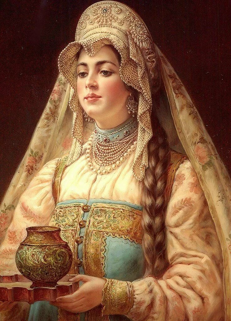Есть женщины в русских селеньях                                                                                                                      С спокойною важностью лиц,
С красивою силой в движеньях,
С походкой, со взглядом цариц.