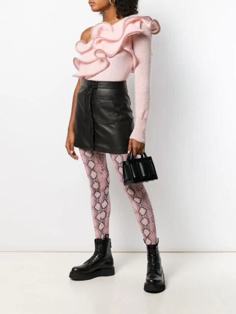 Колготки со змеиным принтом от Laneus. 