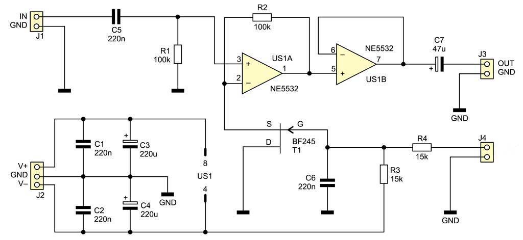 Усилитель управляемый напряжением схема