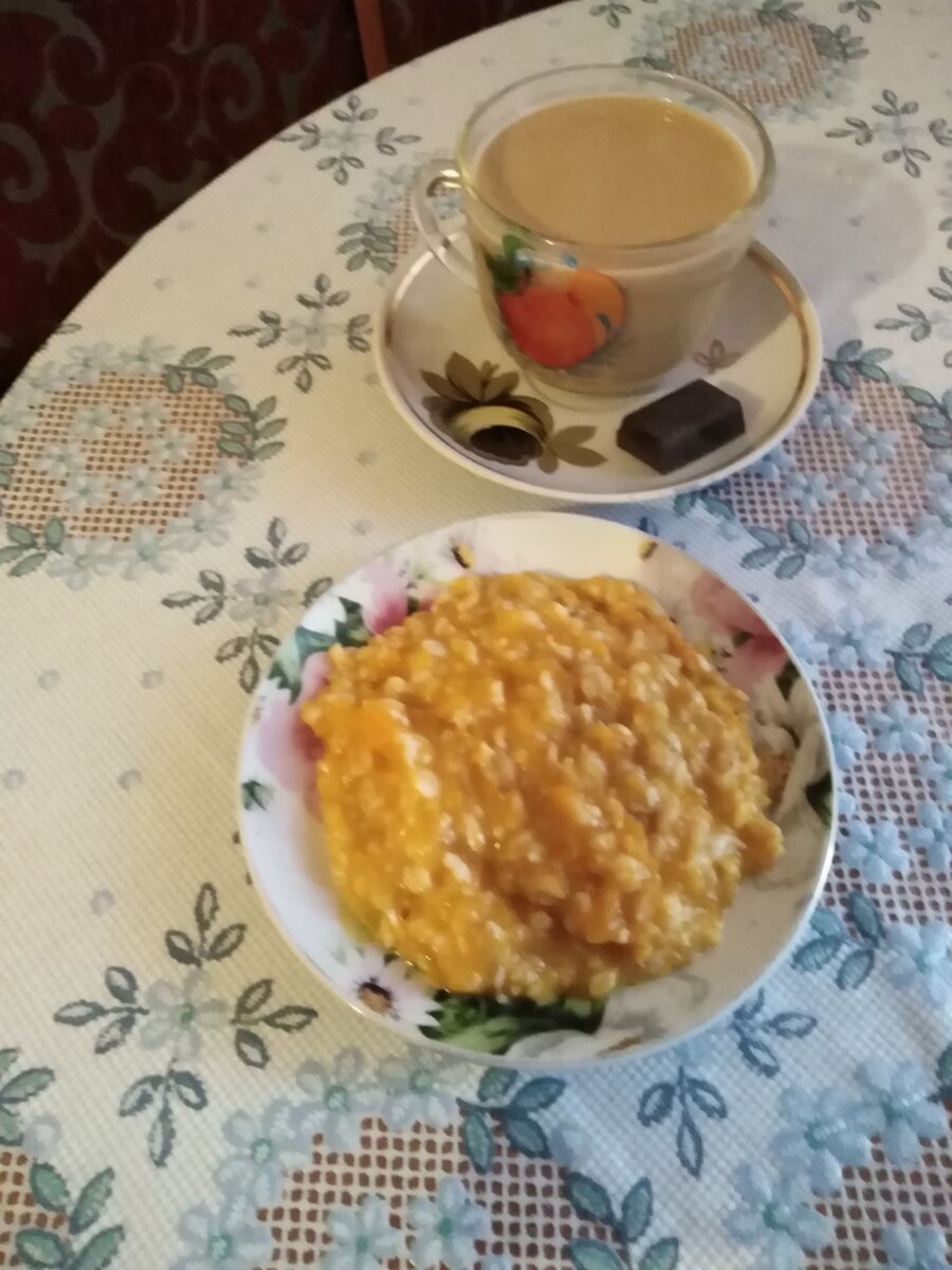 каша с тыквой.