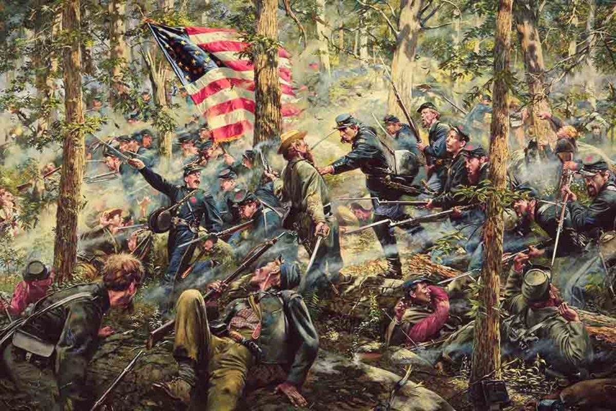 Художник изображающий сражение. Гражданская война в США 1861-1865. Дон Трояни картины гражданской войны. Дон Трояни Гражданская война. Геттисберг 1863.