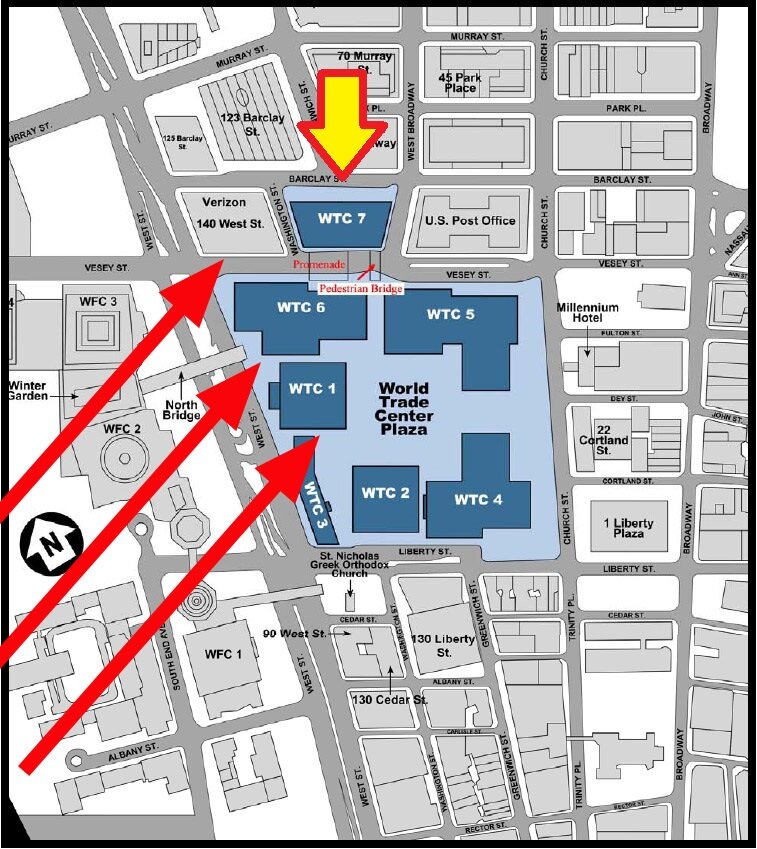 WTC1 и WTC2 - те самые башни-близнецы. А семерка выше