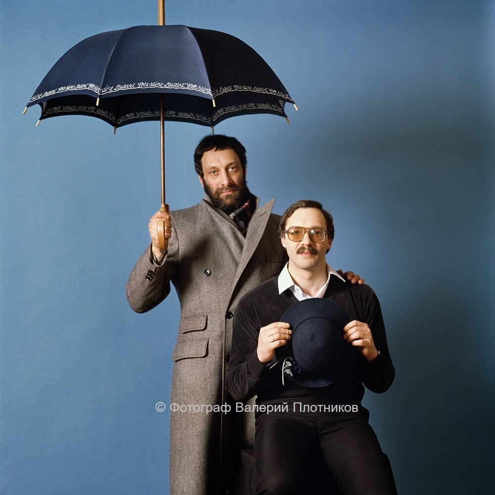 Максим Дунаевский с Наумом Олевым. Съёмка для оформления грампластинки  с музыкой из фильма "Мэри Поппинс"