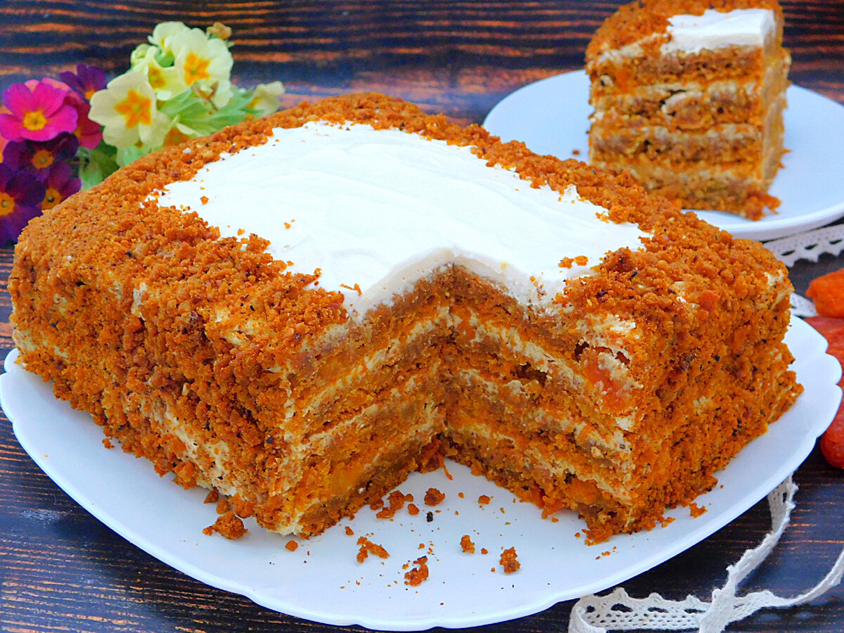 Морковный торт - рецепт любимого десерта Бабушки Эммы