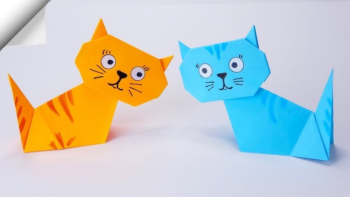 оригами из бумаги игрушка для кошки | Дзен