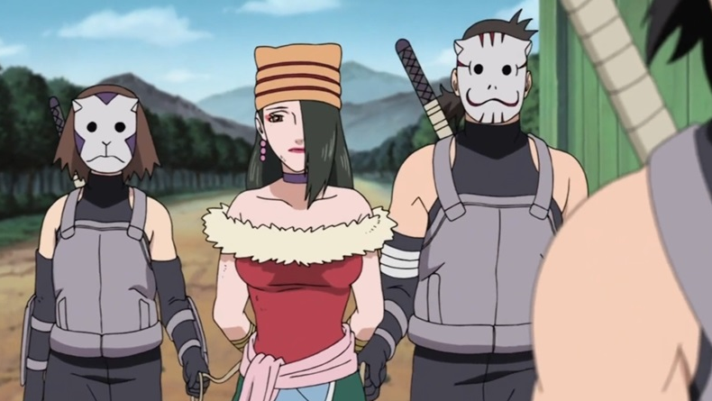 Это не Кахье, но у этой женщины тоже были мутки с Какаши. Гляньте эпизод 191 Шипудена если вам интересно.