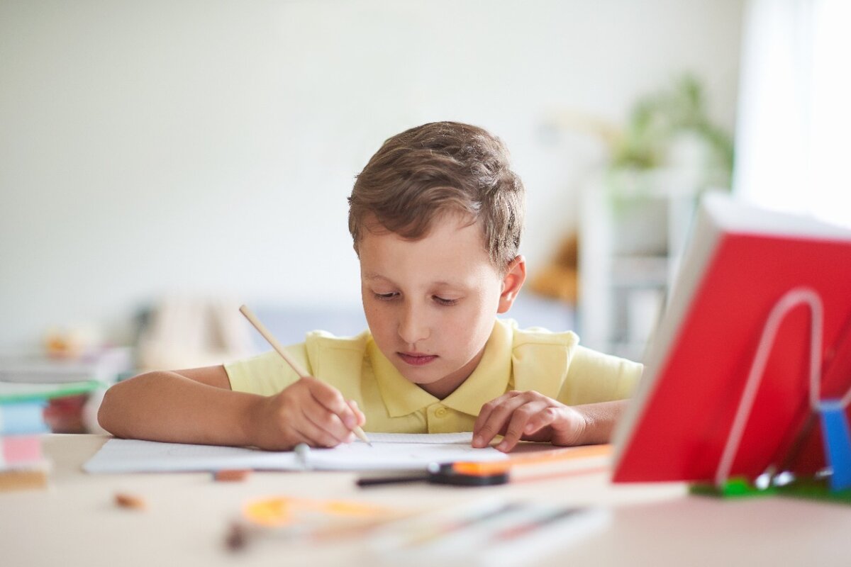 Matt usually does his homework after school. Картинка для описания мальчик делает ДЗ. Doing his homework.