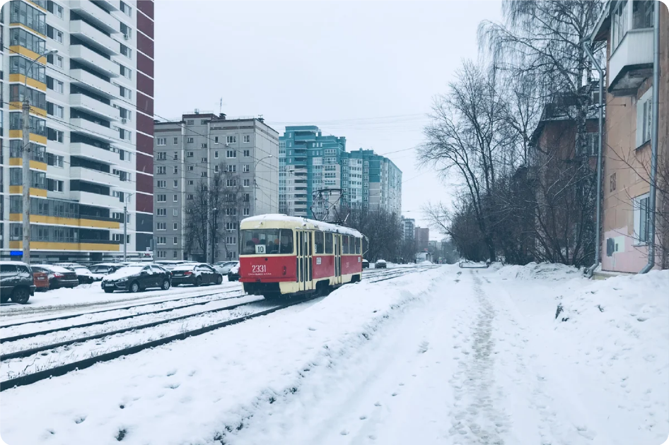 Ижевск, ул. Школьная. 1 апреля 2021 года. Татра Т3