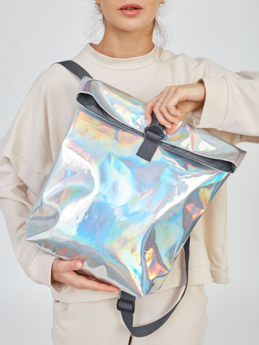 Bansa / Рюкзак Голографический Марси/Рюкзак/Женский/Рюкзак молодежный/Рюкзак школьный/Мальчику/Девочке