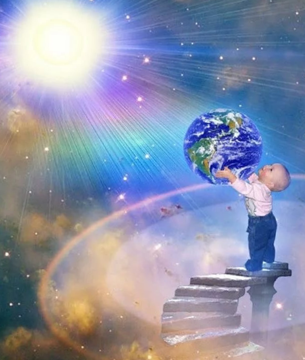 Всему человечеству мир будет. Мечты о Светлом будущем. Вселенная для детей. Дети будущего. Ребенок Творец.