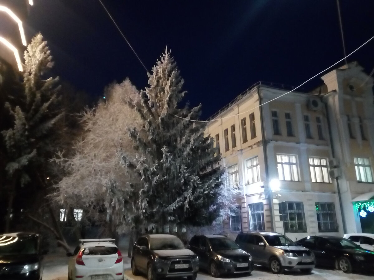 Видно, что даже автомобили в инее. Мороз около 20. Ждем тоже уже минут 35 открытия соцзащиты.