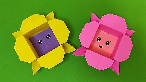 Простая коробочка оригами, схема