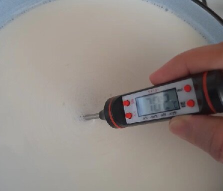 Электронный термометр купила только к шестой варке сыра.