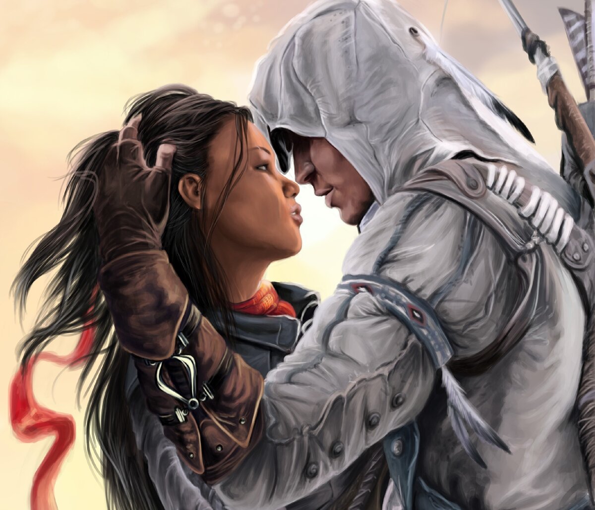 фан-арт, но тем не менее довольно привлекательный.Как по вашему: союз двух ассасинов
