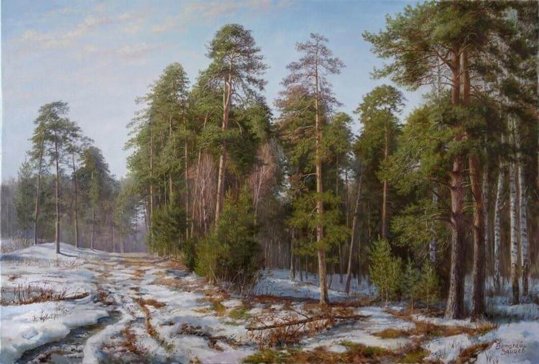 Река лето сосны Звенигород