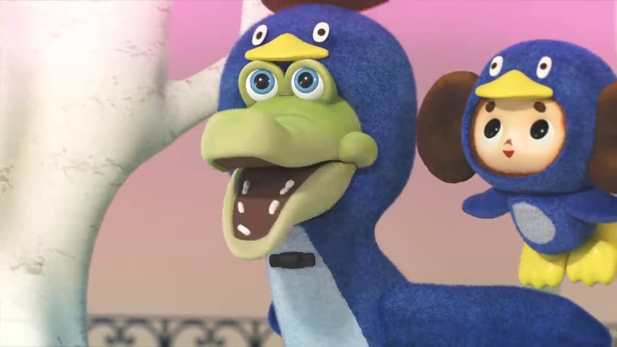 Гена и Чебурашка нарядились пингвинами 