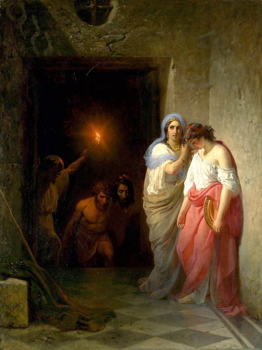 палач выносит Иродиаде голову Иоанна Крестителя