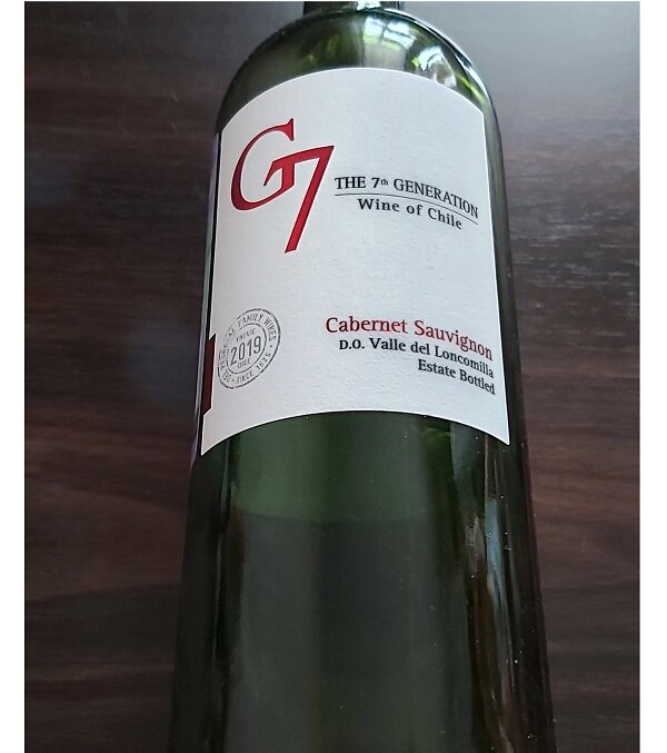 Viña del Pedregal, G7, Cabernet Sauvignon, Central Valley, Центральная долина, DO Loncomilla Valley, ДО Ланкомилья, 2019, Чили