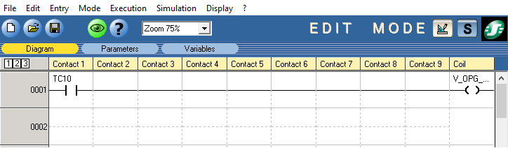 Example of flexible logic from Logipam SFT2885 software