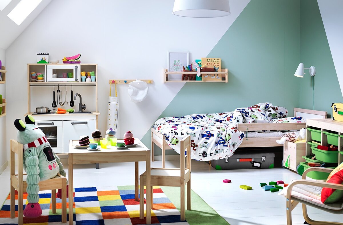 Комната для детей с мебелью икеа