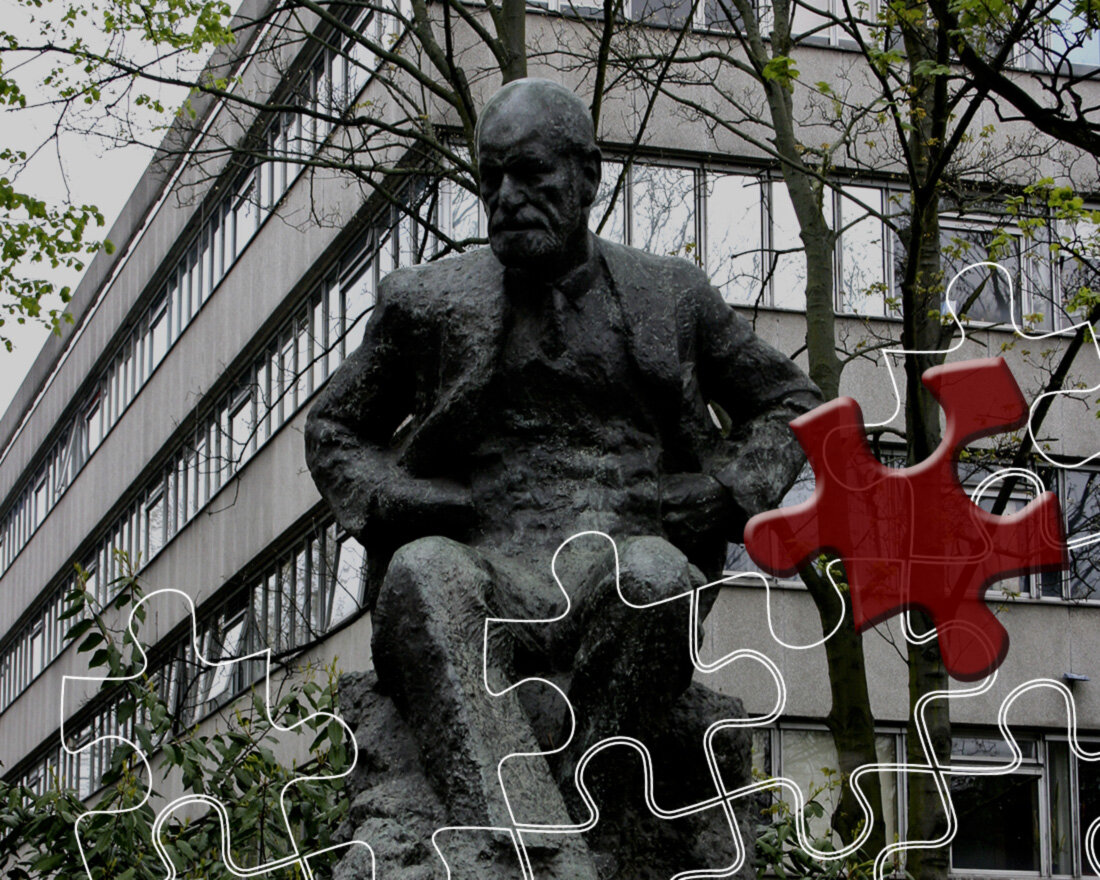 1. Памятник З. Фрейду перед зданием Тавистокской клиники на севере Лондона