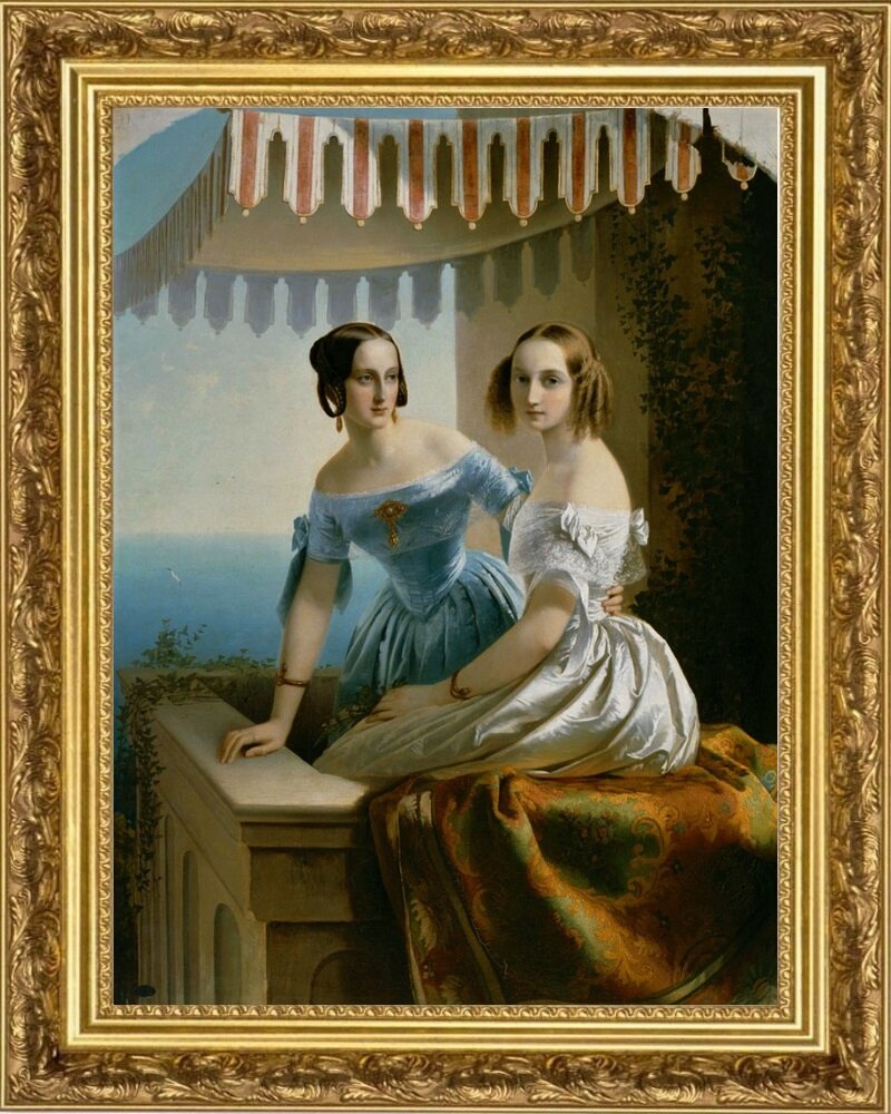 «Портрет великих княжон Марии Николаевны и Ольги Николаевны»,1838,ГРМ