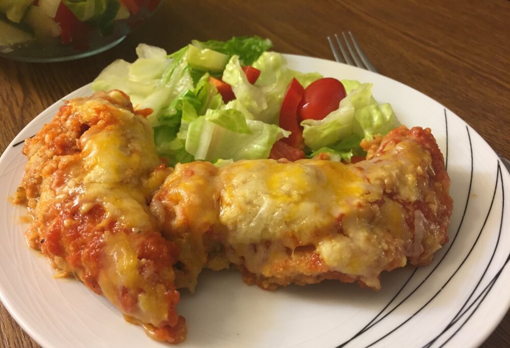 Пробую новый рецепт приготовления куриной грудки.