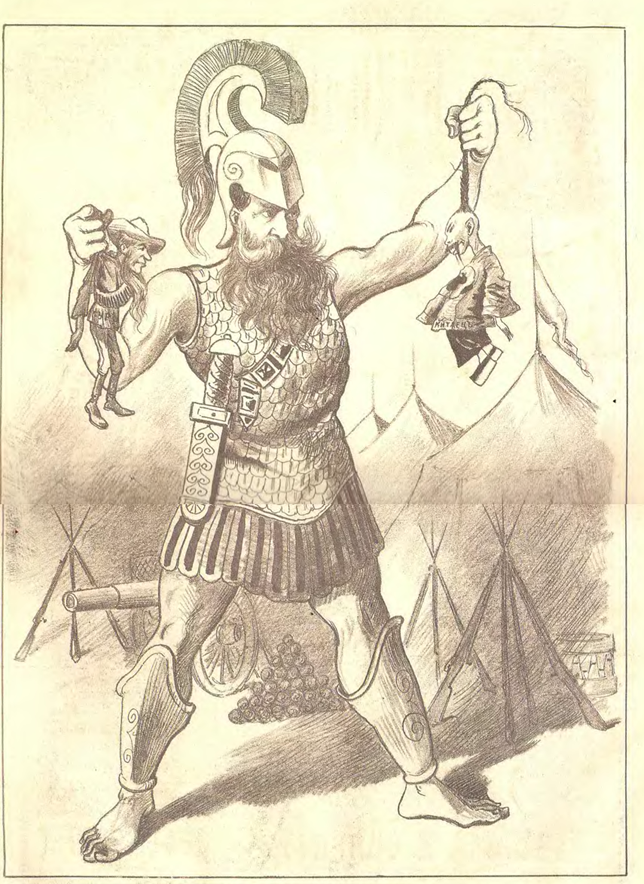 Марс XIX века  Марс.- За свой век со всеми нациями хорошо «поработал», только с этими двумя не окончил «работы»!.. Ну, что же, поднесу их «на чаек» новому веку…