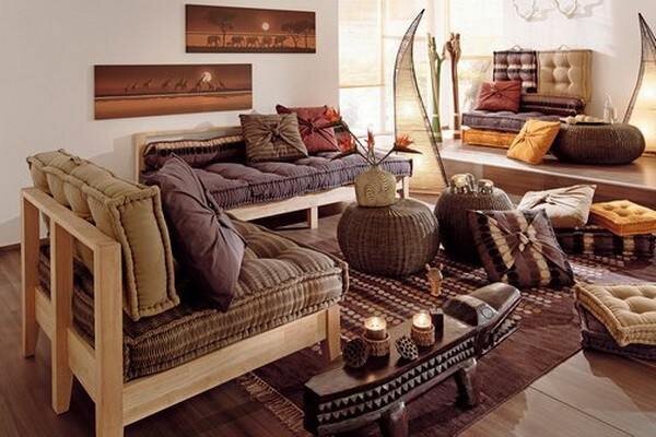 Как украсить интерьер: Напольные подушки в интерьере. Фото: Яндекс картинки
