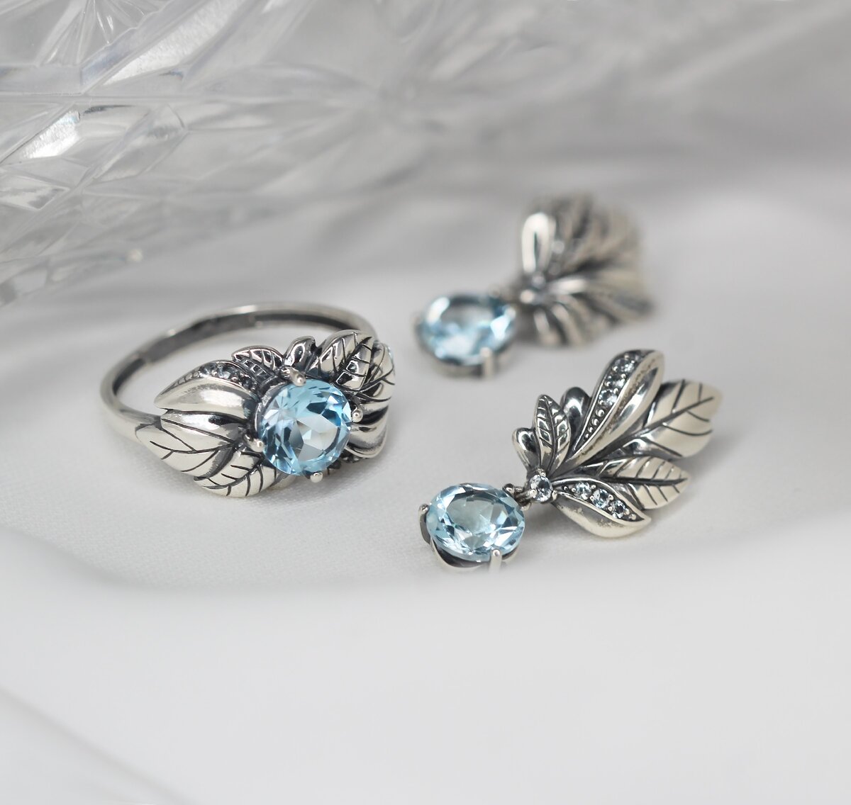 сет из серебра с топазами sky (арт. К627-5356Т) Цена: 12.879 Р