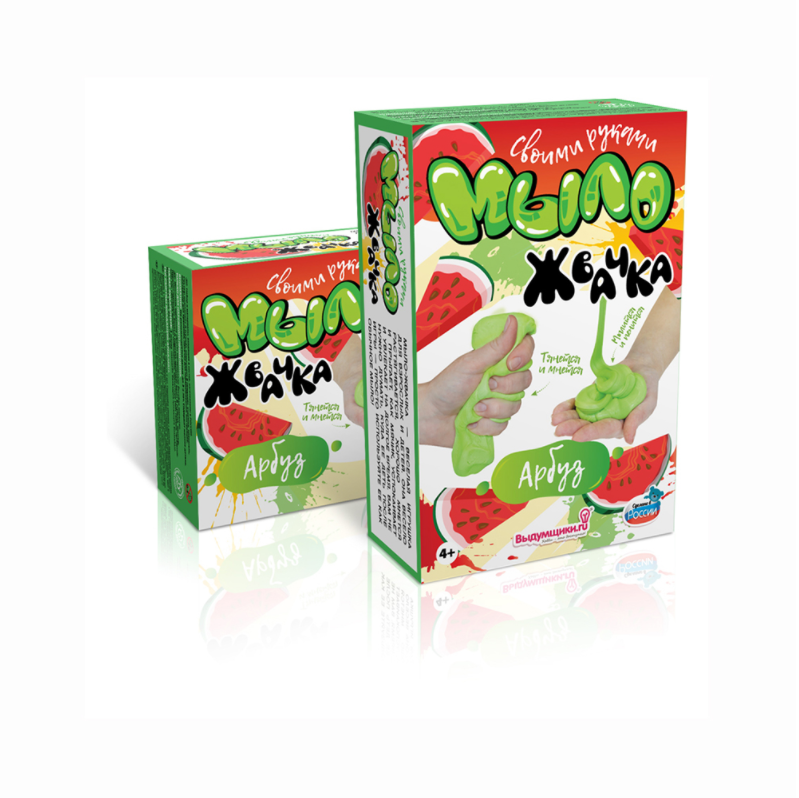 Набор для изготовления мыла-жвачки «Арбуз» от «Выдумщиков». Идеально подойдет для детей 3-4 лет