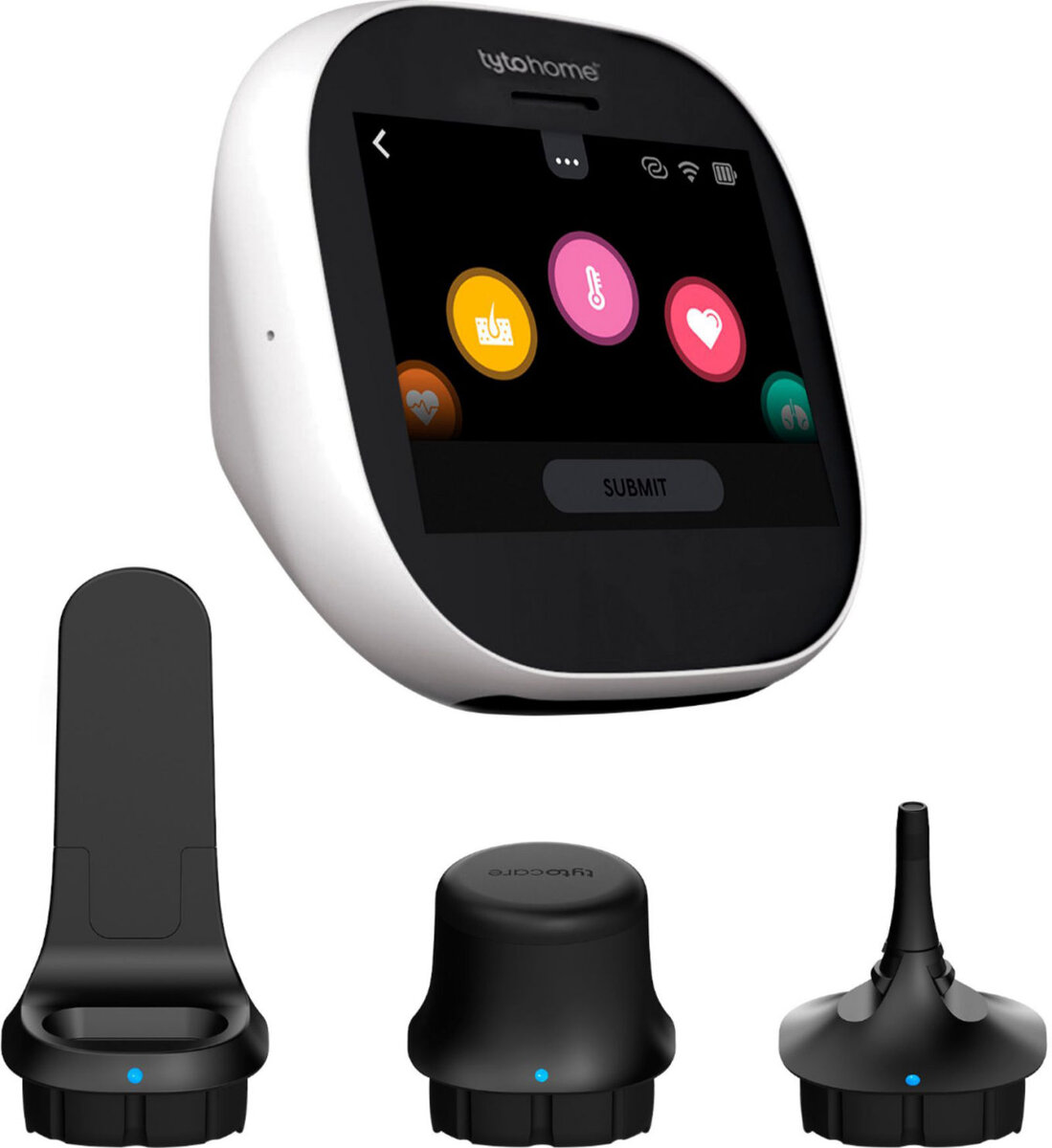 ПРИБОР ДЛЯ ДИСТАНЦИОННОЙ ДИАГНОС­ТИКИ TYTOHOME MEDICAL KIT, ОКОЛО 88 000 РУБ., TYTOCARE, С КАМЕРОЙ ДЛЯ ОСМОТРА, БАЗАЛЬНЫМ ТЕРМОМЕТРОМ, ОТОСКОПОМ, СТЕТОСКОПОМ И НАСАДКАМИ ДЛЯ ОСМОТРА УШЕЙ И ГОРЛА. 
