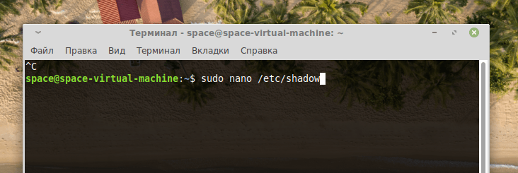 Вот так можно открыть файл, где хранятся все пароли пользователей Linux