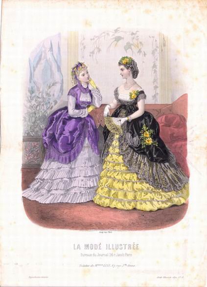 Дневное и вечернее платья, 1870 год