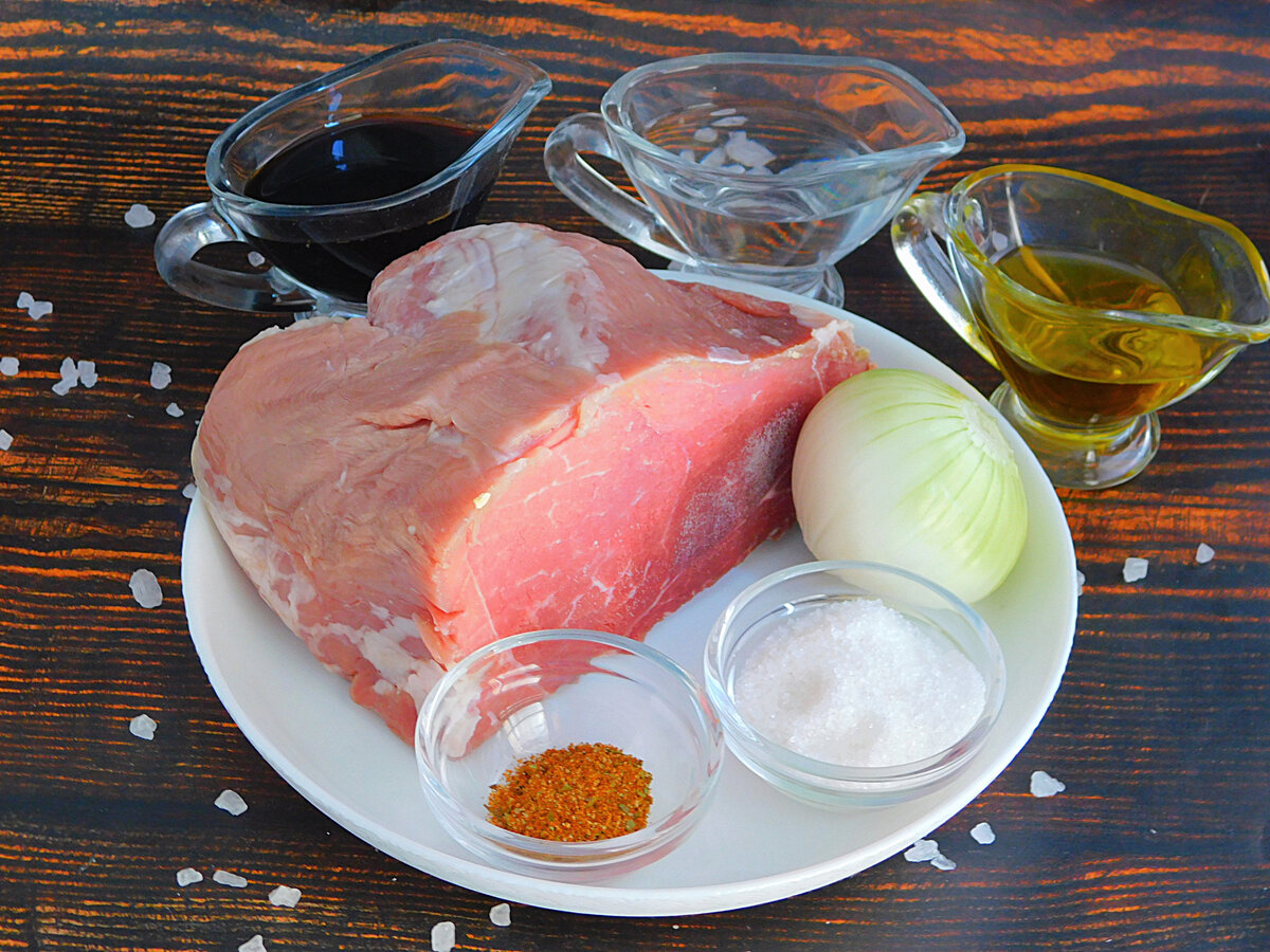 Ингредиенты для приготовления шашлыка из свинины