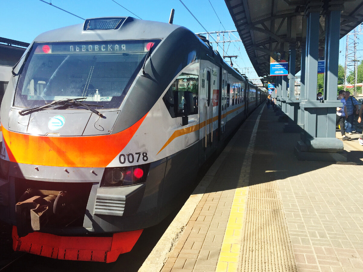 Поезд МЦД на станции Царицыно. 17.06.2021